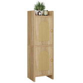 IBUYKE front view of the compact bathroom cabinet with rattan doors