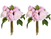 ICBOX pink peonies bouquets set for wedding decor and home arrangements.