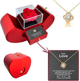 iceevery preserved rose hollow-necklace showing timeless romance and craftsmanship