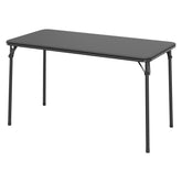 IDEALHOUSE 4ft folding table with folded legs, compact storage for small spaces