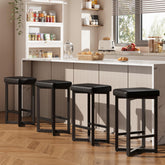 IDEALHOUSE bar stools with a 24.6 inch counter height backless seat for versatile seating.