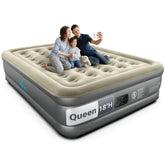 iDOO air mattress queen with built-in pump for quick setup.