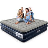 iDOO king-size air mattress with built-in pump enables quick setup for guests