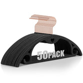 IEOKE Velvet Hangers front view shows slim profile for space-saving closets.