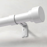 IFELS heavy-duty curtain rod white full set ready for window installation