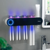 iHave wall-mounted toothbrush holder keeps brushes organized and off countertops