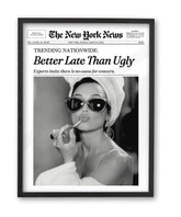 iHery Audrey Hepburn wall art 12x16 for stylish dorms and bathrooms.
