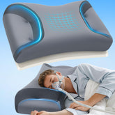 IKSTAR CPAP Pillow shows large side cutouts for side sleepers and mask room, improving comfort.