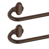 TVWOO Bronze Wrap Around Curtain Rods 2 Pack - Adjustable 28-48 Inch, Blackout