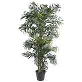 Nearly Natural Golden Cane Palm Tree with three trunks for indoor tropical appeal.