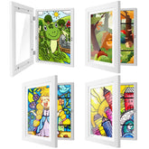 IMMERROT kids art frame 8.5x11 front-opening display for easy picture changes