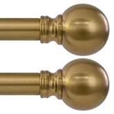 Immiehh 2-pack warm gold curtain rods displayed for sturdy, stylish window decor