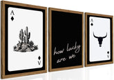 Inch Sunshine Art western wall art 3-piece set adds bold, cohesive cowboy-themed display