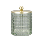 Indecor Home sage jar keeps cotton balls neatly visible.