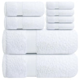 Infinitee Xclusives luxury cotton bath towels front view showing plush, absorbent 27x54 towels