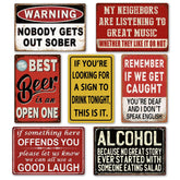 Inhapi funny bar signs - retro beer signs for chic home bar decor and conversation starters.