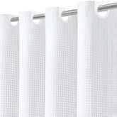 INHOUSOLU no-hook waffle weave shower curtain 72x72 for secure, easy setup.