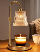 Innqoo Gold Candle Warmer base for safe flame-free candle warming.