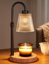 Innqoo Rustic Candle Warmer Lamp base, flame-free design for safe, cozy spaces