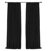 INOVADAY blackout curtains bedroom setup with linen texture for deep rest