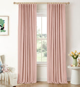 INOVADAY blush pink blackout curtains block light for better sleep