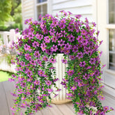 INQCMY artificial daisy with eucalyptus for outdoor 2-pack, maintenance-free and vibrant.