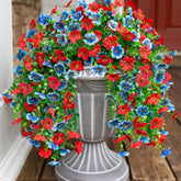INSPRING artificial daisy bundle with eucalyptus for outdoor color and year-round charm.