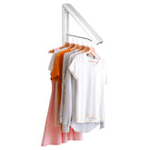 InstaHanger wall-mounted drying rack saves space in small apartments for air-drying essentials.