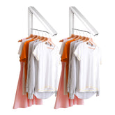 InstaHanger wall-mounted drying rack collapsible 12-inch design for compact spaces.