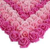 INSUNSIX foam roses close-up light pink heads for lasting decor