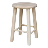 IC International Concepts Round Top Stool assembled, sturdy daily use.