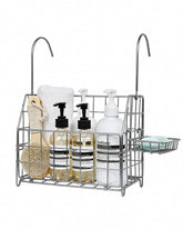 IntreLife large rustproof shower caddy setup shows tool-free installation and roomy storage.
