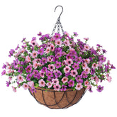 INXUGAO artificial silk daisy with eucalyptus hanging basket for year-round color