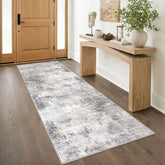 IOHOUZE abstract runner rug 3x8 with slip-resistant backing for busy hallways.