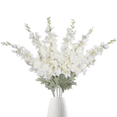 IPOPU white delphinium long-stem bouquet for table centerpiece