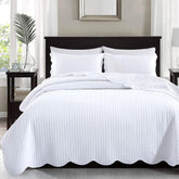 IR Imperial Rooms queen quilt bedspread with embossed pattern for elegant bedrooms.