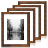 iRahmen frame set of four in rustic 11x14 design ready to display memories on wall.