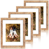 iRahmen 11x14 rustic brown frame set for wall display of photos.