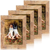 iRahmen 5x7 rustic brown frame front view for tabletop display