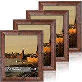 iRahmen brown rustic 8x10 frame with real glass for clear photo protection