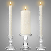 Irenare unity candles with holder set emit a warm glow for elegant wedding decor.