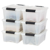 IRIS USA 13 Qt storage box with lid and latches for secure organization