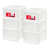 IRIS USA 3-drawer storage cart closed for compact organization in small spaces