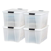 IRIS USA 72 Qt storage box lid secures content and enables stacking