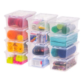 IRIS USA 7qt clear storage box shows contents at a glance for quick organization.