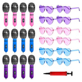 Irosiy inflatable microphones for karaoke, durable for high energy performances