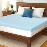 IULULU twin mattress topper gel memory foam close-up for balanced comfort.