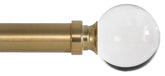 Ivilon drapery rod with acrylic ball finials for crystal-like elegance in any window.