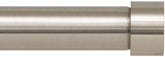 Ivilon end-cap drapery rod in brushed nickel for 72β144 inch windows.