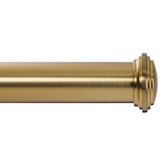 Ivilon warm gold curtain rod end cap adds subtle elegance to a window.